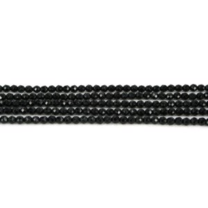 3 mm Sort onyx, facet 1/1 streng